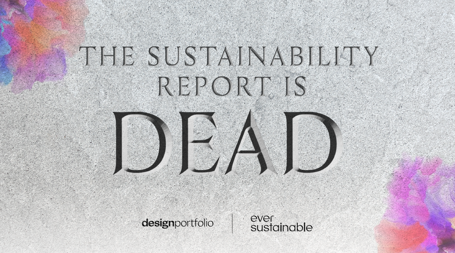 Sustainability report is dead thumbnail